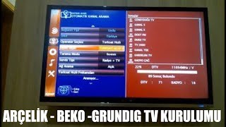 Arçelik Beko smart tv kanal arama kanal ekleme full kurulum [upl. by Iralav]