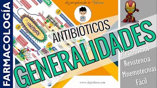 ANTIBIÓTICOS GENERALIDADES CLASIFICACIÓN  MNEMOTECNIAS  FARMACOLOGÍA  P1 [upl. by Nrol]