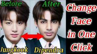 Change Face In One Click  Face Change Editing App  Image Editing 2021  Reface App kaise Use Kare [upl. by Avivah]