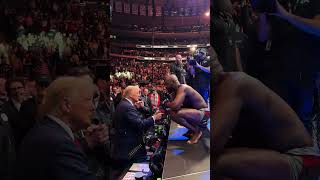 US Presidentelect Donald Trump in attendance at UFC 309 at Madison Square Garden 2 [upl. by Leinehtan]