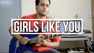 Maroon 5  Girls Like You ft Cardi B  Guitar Cover Improvised [upl. by Medina778]