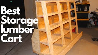 How To Make A Rolling Lumber Cart How To Make Plywood Storage CART DIY Mobile Lumber Cart [upl. by Osswald]