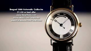 Breguet Reference 3980 Ultrathin Automatic 18k Yellow Guilloche [upl. by Anazraf]