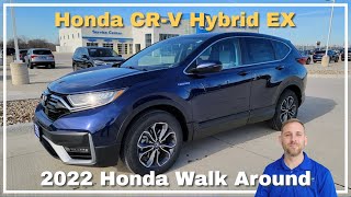 2022 Honda CRV Hybrid EX Walk Around Review [upl. by Yrogerg]