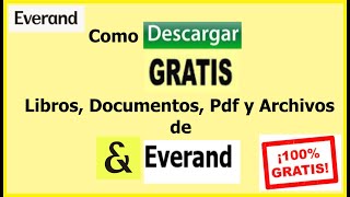 COMO DESCARGAR LIBROS DE EVERAND fácil y rápido [upl. by Ynos667]