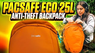 Pacsafe Eco 25L AntiTheft Backpack 2024 Review Wish I got the 18L [upl. by Yelekalb]