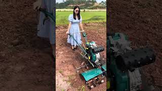 front tilling mini tiller with easy start attachment [upl. by Ahsiak]