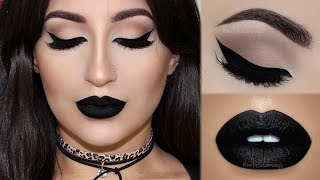 ⭐Perfect Cat Eyeliner amp Black Lipstick  Melissa Samways⭐ [upl. by Ahsenyt]