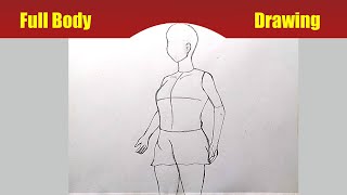 full body drawing anime  full body drawing girl  how to draw anime body girl  anime body [upl. by Zubkoff]