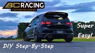 DIY VW MK7 GTI BC Racing Coilover Install Stepbystep WalkThrough [upl. by Gerrit339]