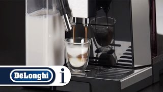 How to make hot drink using milk menu with your DeLonghi Eletta Cappuccino ECAM 45760 [upl. by Salita]