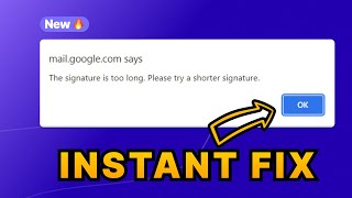 How to Fix the Gmail Email Signature Too Long Error New Method [upl. by Frentz]