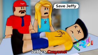 SML ROBLOX Jeffys Crayons  ROBLOX Brookhaven 🏡RP  Funny Moments [upl. by Meehsar]