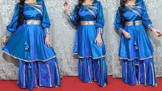 DIYDesigner Peplum KurtiFrock Cutting Stitching Tutorial In Hindi latest Peplum DressTop Design [upl. by Seem]