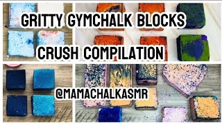 Gritty gymchalk blocks crumbling mamachalkasmr  blocks crush compilation [upl. by Lekcar]