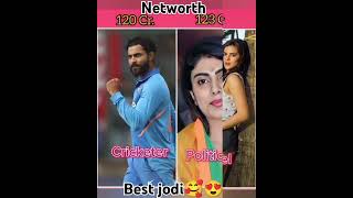 Indian cricketers and their wife😍 real networth bollywood trending love shorts short cricket [upl. by Elnukeda]