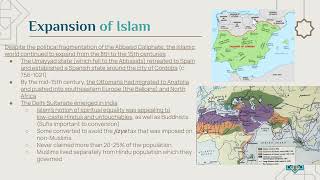 Unit 1 Video 3  Developments in Dar alIslam c 12001450 [upl. by Weinman]