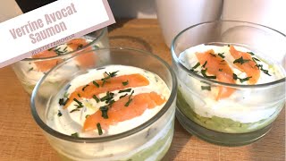 Verrine Avocat Saumon  Apero fraîcheur 😋☺️ [upl. by Radford]