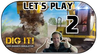 Lets Play DIG IT Der BaggerSimulator Deutsch Part 2 GermanDigger Simulator [upl. by Kermy]