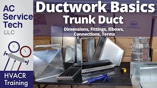 HVAC Ductwork Basics Trunk Duct Fittings Elbows Names Sizes [upl. by Gent]