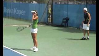 Julia Goerges practice in Portoroz 2008 [upl. by Ille]