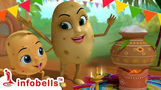 உருளைக் கிழங்கு செல்ல குட்டியின் பொங்கல் கொண்டாட்டம்  Tamil Rhymes for Children  Infobells [upl. by Nhepets659]