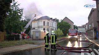 Brand einer Stadtvilla in Werdau Sachsen [upl. by Eramal]