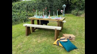 Thorndown and Hutton Timber Garden Furniture Painting Makeover Video [upl. by Rowen]