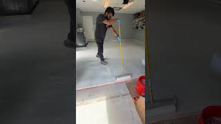 Epoxy Garage Floor In Miami with Custom flake color and Polyaspartic topcoat garagefloor [upl. by Anhcar]