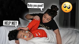 NIGHTMARE PRANK ON WIFE CUTE REACTION [upl. by Spearing221]