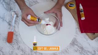 Aplicação Corante Soft Gel Laranja da Fab em Chantilly [upl. by Kendry]