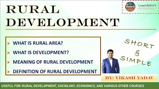 RURAL DEVELOPMENT  Definition  English Notes  Detailed Explanation [upl. by Udale]