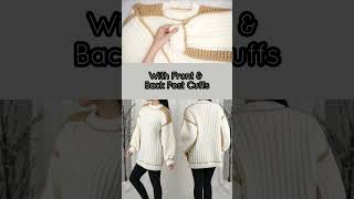 How to Crochet an Oversized Sweater In 7 easy Steps crochet knitpattern diycrochet [upl. by Eelarat]