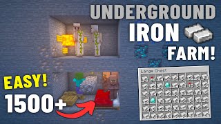 Minecraft 121 Easy IRON Farm Tutorial  350 Per Hour ‼️ [upl. by June]