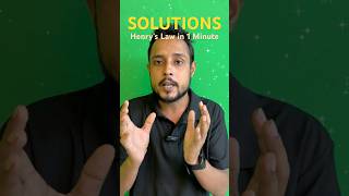 Henry’s law in 1 minute  solutions chemistry class 12 shorts [upl. by Areek]