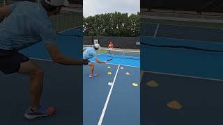 OFFENSE vs DEFENSE pickleball drill Speedup vs reset challenge pickleball [upl. by Yrellav71]