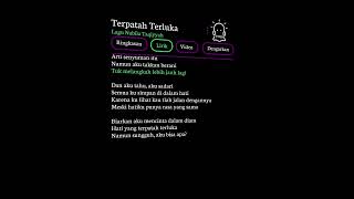 Terpatah Terluka • Lagu Nabila Taqiyyah  lyrics terpatahterluka nabilataqiyyah musik hits [upl. by Oslec61]