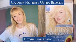 Dark Roots to Blonde with Garnier Nutrisse Ultra Blonde Lockdown Hair Dye [upl. by Ilahsiav]