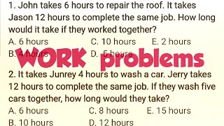 Work Problems  Numerical Reasoning [upl. by Cohlette]