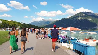 🇫🇷 Annecy city center during July 2022  France slow cycling tour 4K [upl. by Relyk]