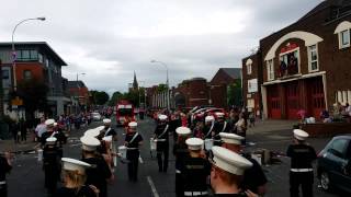 Abbey star fb Kilwinning Belfast return parade pt2 [upl. by Warder]