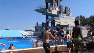 10MeterSprungturm im Freibad Sportparadies Gelsenkirchen [upl. by Samot9]