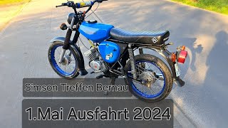 1Mai Ausfahrt zum Simson Treffen Bernau bei Berlin 4K [upl. by Edecrem]