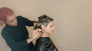 TUTORIAL  Taglio Moda Corto Donna Undercut [upl. by Mylan653]