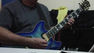 Ibanez Artstar AS153 in Jet Blue Burst  early rock style solo [upl. by Meggs839]