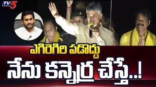 Chandababu Naidu Powerful Warning to YS Jagan  TDP Public Meeting in Yerragondapalem  Tv5 News [upl. by Anoerb]