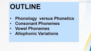 Phonology versus Phonetics Consonant Phonemes Vowel Phonemes Allophonic Variations [upl. by Cirded554]