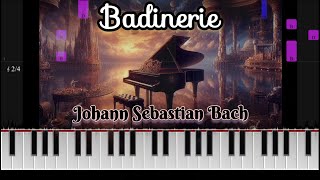 Badinerie orchestral suite no 2 in B minor BWV 1067 piano version Badinerie Bach pianotutorial [upl. by Winzler87]