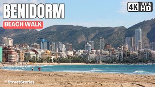 🇪🇸 BENIDORM SPAIN Relaxing Walk Along Stunning Coastline in 4K [upl. by Annail]