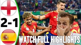 spain vs england 21  euro 2024 final  all goals highlights [upl. by Mitran157]